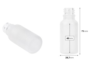 Glasflasche für ätherische Öle 20ml Transparentes Sandstrahlen mit PP18-Düse-2