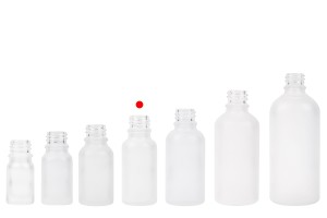 Glasflasche für ätherische Öle 20ml Transparentes Sandstrahlen mit PP18-Düse-5