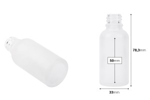 Glasflasche für ätherische Öle 30ml transparentes Sandstrahlen mit Ausguss PP18-2