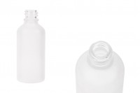 50ml transparent frosted glass bottle with PP18 finish for essential oils