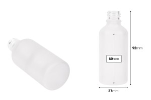 Glasflasche für ätherische Öle 50ml Klarer Sandstrahl mit PP18-Düse-2