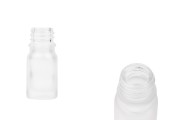 Γυάλινο μπουκαλάκι για αιθέρια έλαια 5 ml διάφανο αμμοβολής με στόμιο PP18