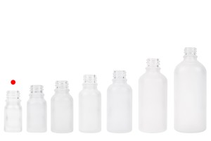 Glasflasche für ätherische Öle 5ml Transparentes Sandstrahlen mit PP18-Düse-5