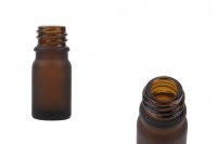 5ml frosted amber glass bottle for essential oils with PP18 finish