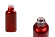 Γυάλινο μπουκαλάκι για αιθέρια έλαια 30 ml κόκκινο γυαλιστερό με στόμιο PP18