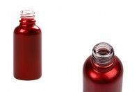 Γυάλινο μπουκαλάκι για αιθέρια έλαια 30 ml κόκκινο γυαλιστερό με στόμιο PP18