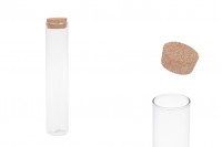 80ml glass jar for wedding or christening favors with cork stopper in size 30x150 with 26mm inner mouth diameter 