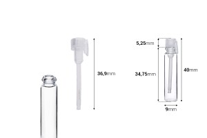 Flacon en verre pour testeur de parfum de 1ml-εικόνα_διαστάσεις