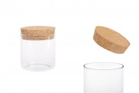 Βάζο γυάλινο 120 ml με φελλό για κεριά