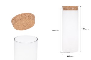 Pot en verre de 360ml avec bouchon pour bougies-photo_dimensions