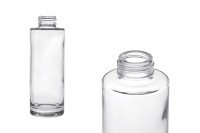 Transparent 100ml glass bottle with PP 24 mouth, suitable for almond oil, cosmetic oils and creams. 