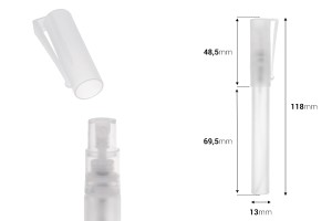 Parfümspray 8 ml Miniaturglas Crimpverschluss- 50 Stk-εικόνα_διαστάσεις