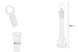 Fiole jaugée en verre de 5 ml avec bouchon en verre-εικόνα_διαστάσεις