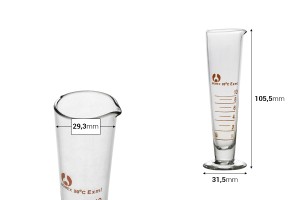 Fiole jaugée en verre de 10 ml-εικόνα_διαστάσεις