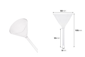 Glastrichter -Durchmesser 60 mm (Endung 8mm)-2