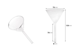 Glastrichter - Durchmesser 75mm-εικόνα_διαστάσεις