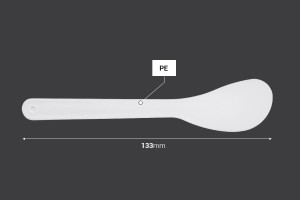 Plastikspachtel für Cremes (PE) weiß 133 mm - 24 Stk-2