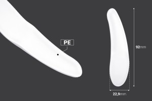 Spatola per plastica crema (PE) bianca 92 mm - 24 pz-εικόνα_διαστάσεις