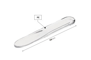 Spatola per plastica crema (PE) trasparente 68 mm - 50 pz-εικόνα_σύνθεση