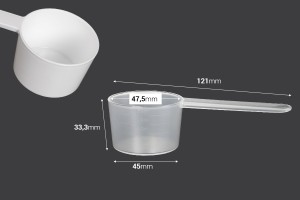 Gobelet doseur 50 ml en plastique (PE) avec graduation - 6 pcs-2