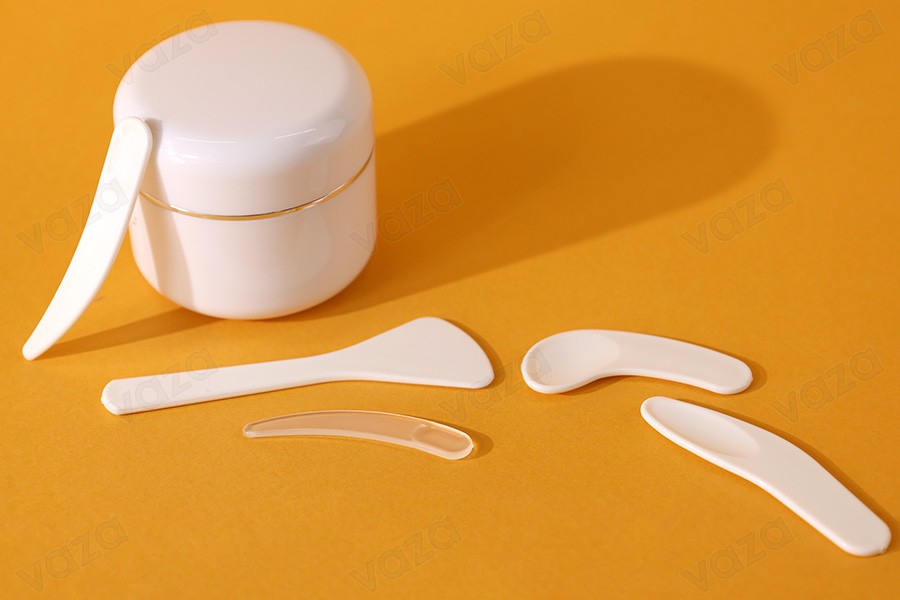 Spatul plastike për krem (PE) e bardhë 80 mm - 24 copë-imazh_dimensione