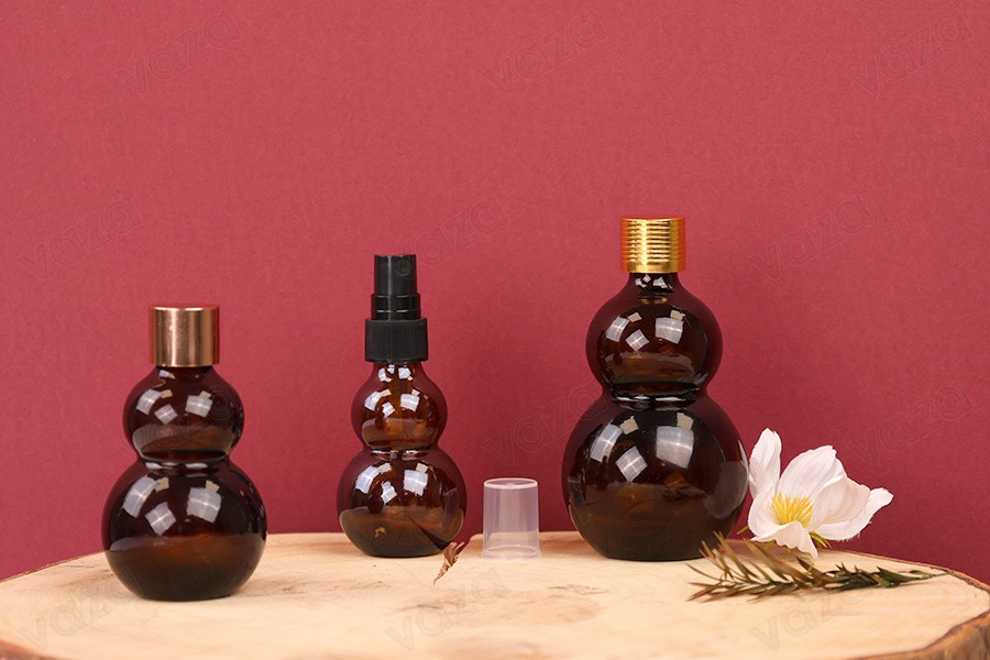 Braunglasflasche 100ml für Ätherische Öle (PP18)-bildgruppe