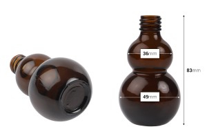 Braunglasflasche 50ml für Ätherische Öle (PP18)-εικόνα_διαστάσεις