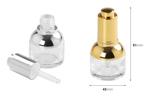 Bottiglietta da 30 ml in vetro con contagocce, gocciolatoio e tappo di scarico.-εικόνα_διαστάσεις