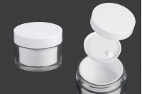 Double-sided cream jar 30 ml with lid and plastic seal - 6 pcs