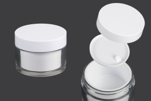 Pot de crème double face 30 ml avec couvercle et joint plastique-εικόνα_προϊοντική