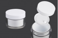 Double-sided cream jar 50 ml with lid and plastic seal - 6 pcs