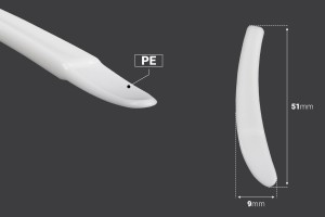 Kosmetikspachtel (PE) für Creme weiß 51x9 mm - 24 Stücke-2