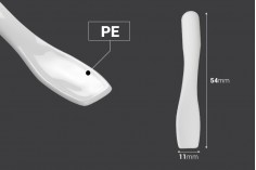 Σπάτουλα για κρέμα πλαστική (PE) λευκή γυαλιστερή 54x11 mm - 24 τμχ