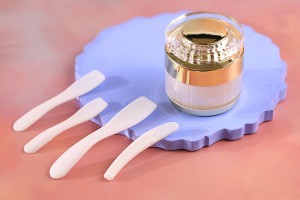 Spatola per crema di plastica (PE) in bianco lucido 73x15 mm - 24 pz-εικόνα_σύνθεση