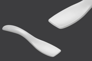 Spatola per crema di plastica (PE) in bianco lucido 73x15 mm - 24 pz-εικόνα_προϊοντική