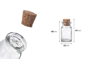 Mini Apotheke Flasche 6ml mit Spitzkorken-εικόνα_διαστάσεις