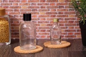 Bouteille ronde en verre de 100 ml pour prélèvement de liqueur ou d'huile d'olive (PP20)-εικόνα_σύνθεση