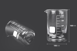 Bécher en verre cylindrique de 1000 ml-εικόνα_διαστάσεις