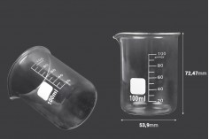 Bécher en verre cylindrique de 100 ml