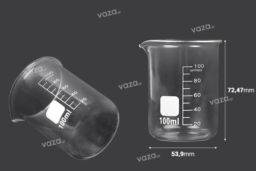 Bécher en verre cylindrique de 100 ml
