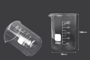 Bécher en verre cylindrique de 250 ml-εικόνα_διαστάσεις