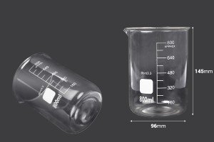 Becherglas 800ml Glaszylinder-εικόνα_διαστάσεις