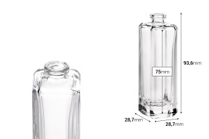 Parfüm Flakon 30ml mit Sicherheitsverschluss ''Crimp'' 15mm-εικόνα_διαστάσεις