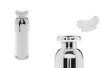 Μπουκαλάκι πολυτελείας 30 ml airless ακρυλικό (διάφανο εξωτερικά και λευκό εσωτερικά) με αντλία κρέμας και προστατευτικό καπάκι