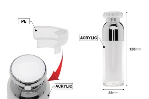 Luxus Acryl Airless Spender 30ml-bildabmessungen