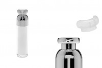 Acrylic Airless Bottle for creams - 50 ml (Transparent exterior and White interior) with Pump and Protective Cap