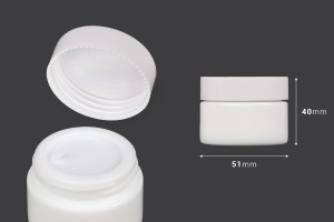 Glastiegel 30ml weiß mit Deckel, liner und Abdichtscheibe-2