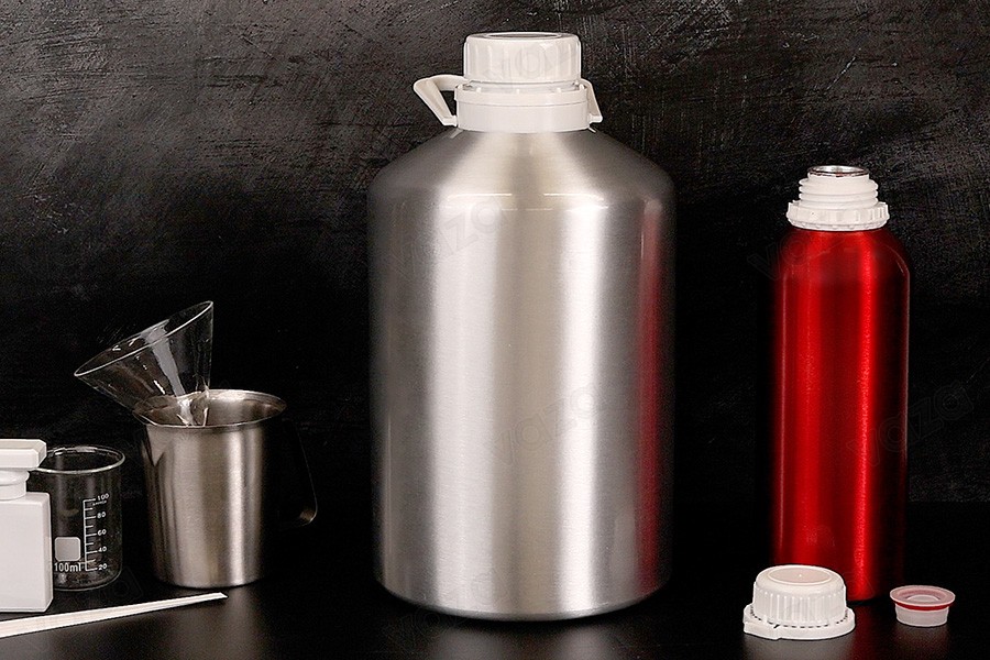 Aluminum fragrance oil bottle 1000 ml with inner stopper and cap for essential oils and alcohol solvents-εικόνα_σύνθεση