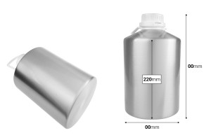 Bouteille en aluminium de 5000 ml avec bouchon à vis pour stocker essences et parfums-εικόνα_διαστάσεις