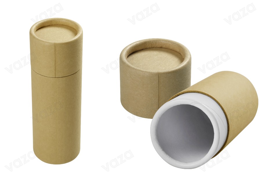 Schachtel zylindrisch aus Kraftpapier 40x116mm für Flaschen- 12 Stücke-εικόνα_προϊοντική
